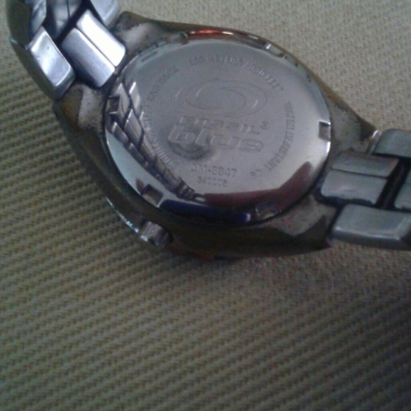 SALE Fossil Blue watch face changes colors blue and yellow face switching colors - Picture 7 of 8